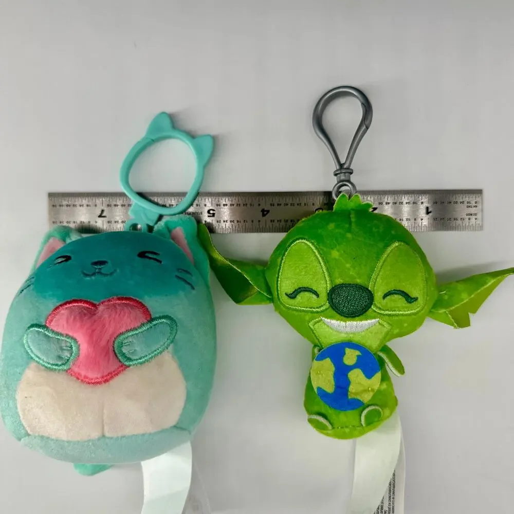 Disney Stitch Plush Clip Squishmallows Sigrid Siamese Cat Clip Plush Keychain
